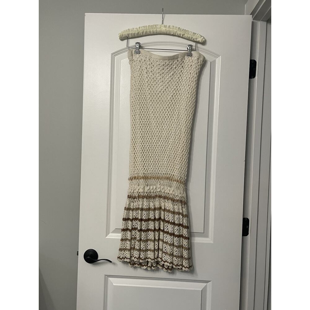 Vintage Bandolino Y2K Mermaid Boho Crochet Matching Skirt Set-Top XL, bottoms L - Picture 13 of 13